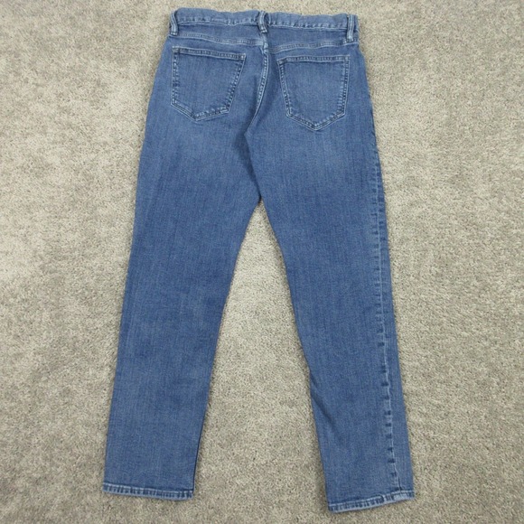 Banana Republic Jeans Mens 32x30 Blue Slim Fit Whisker Faded Stone Denim Pants - Picture 2 of 9